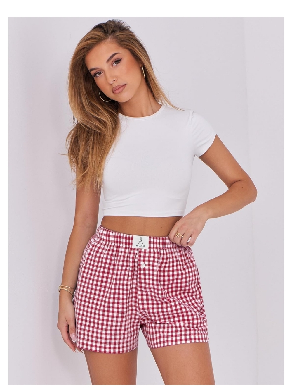 Red Gingham Boxer Shorts